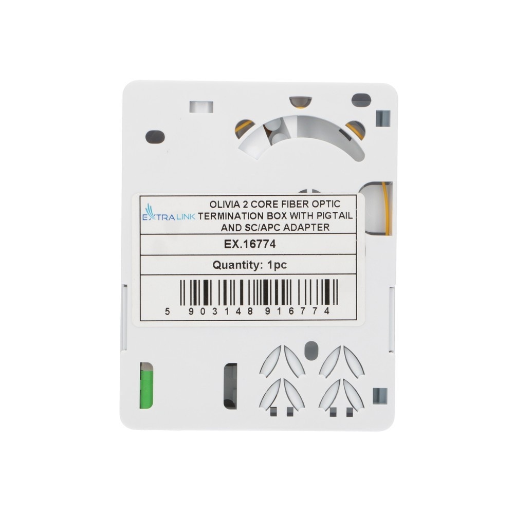 EXTRALINK Extralink Olivia | Scatola di terminazione della fibra ottica | 2 core; con pigtail e adattatore SC/APC - RETI | TecnoCARE.net Sabaudia, Latina, Terracina, San Felice Circeo e Pontinia