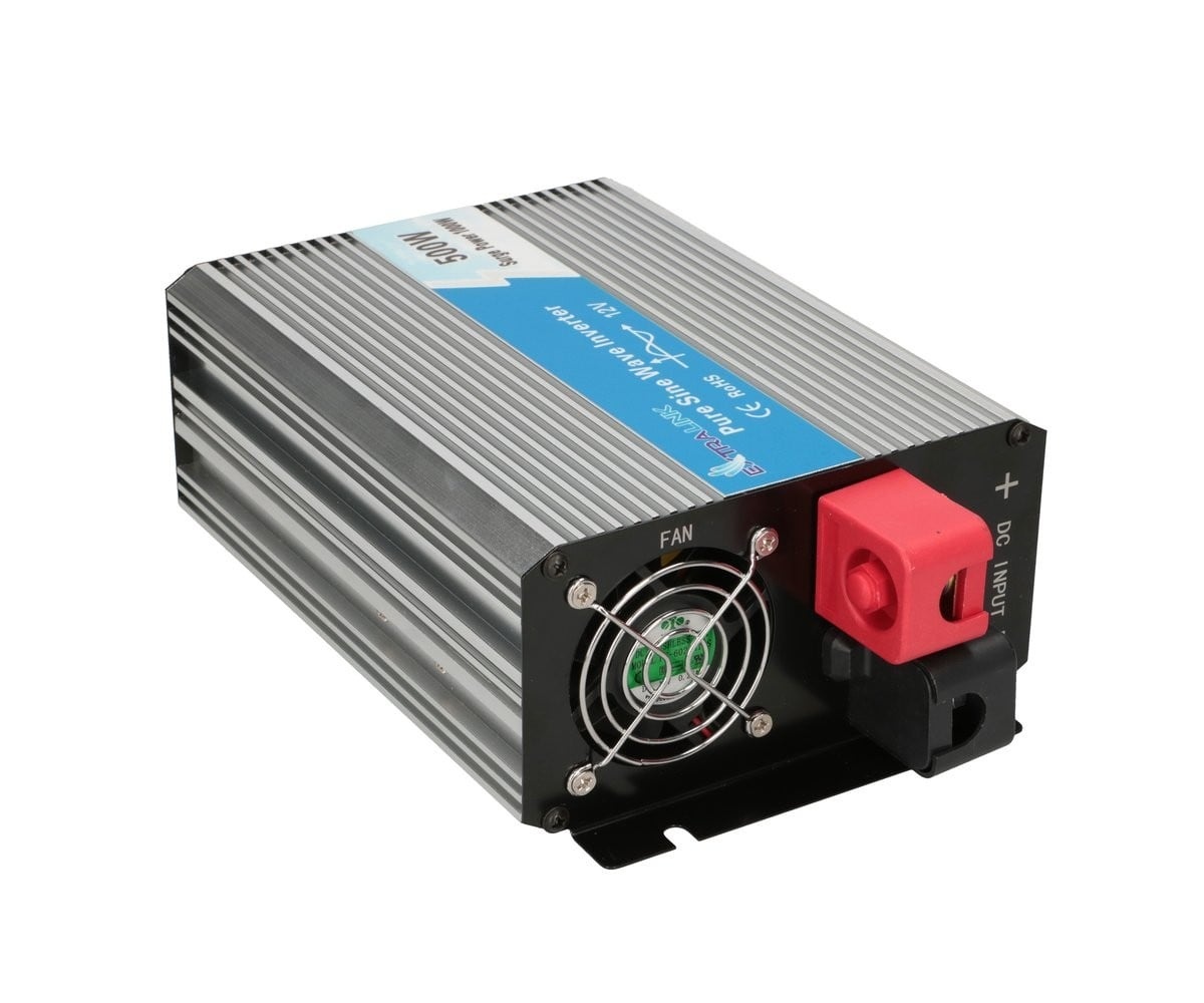EXTRALINK Extralink CAR VOLTAGE CONVERTER 12V - 230V, 500W, PURE SINUS OPIP-500W adattatore e invertitore Auto Alluminio, Nero, Argento - BATTERIE E ALIMENTATORI | TecnoCARE.net Sabaudia, Latina, Terracina, San Felice Circeo e Pontinia