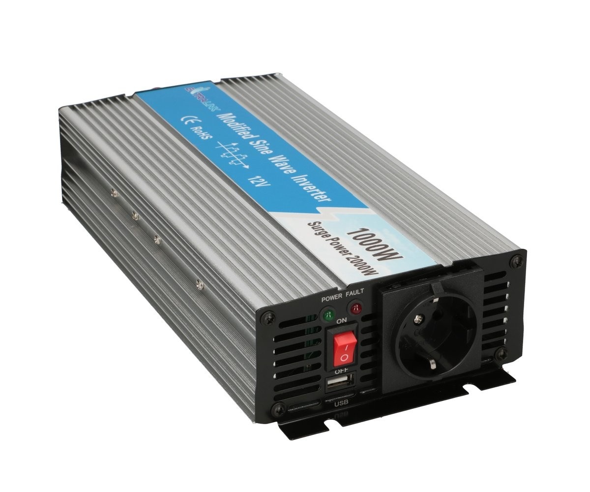 EXTRALINK Extralink VOLTAGE CONVERTER 12V - 230V, 1000W, MODIFIED SINUS OPIM-1000W adattatore e invertitore Auto Alluminio - BATTERIE E ALIMENTATORI | TecnoCARE.net Sabaudia, Latina, Terracina, San Felice Circeo e Pontinia