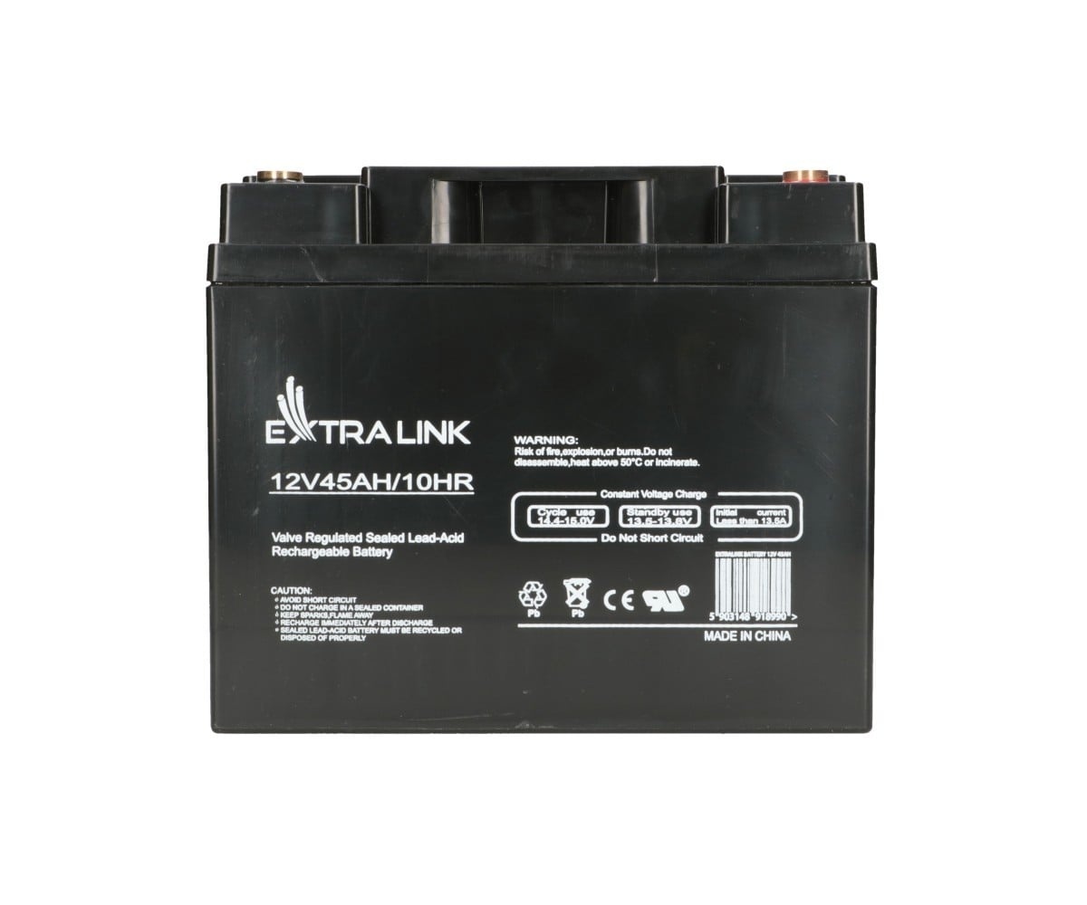 EXTRALINK Extralink AKUMULATOR BATTERY ACCUMULATOR AGM 12V 45AH Acido piombo (VRLA) - BATTERIE E ALIMENTATORI | TecnoCARE.net Sabaudia, Latina, Terracina, San Felice Circeo e Pontinia