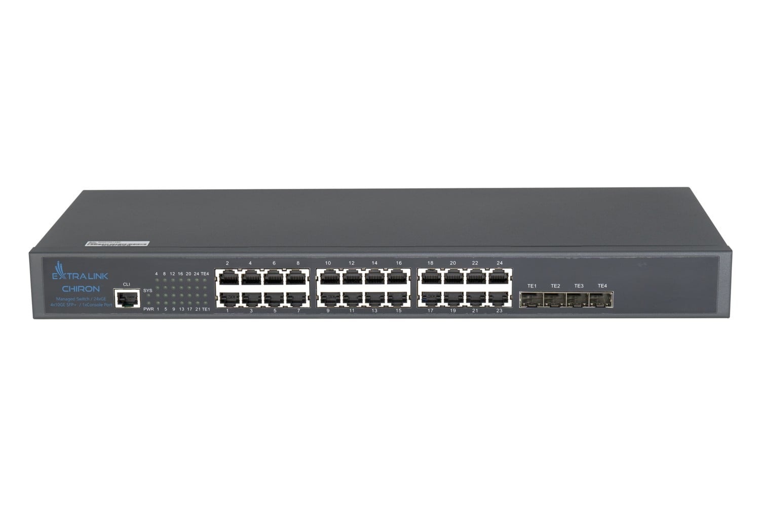 EXTRALINK Extralink Chiron | Switch | 24x RJ45 1000Mb/s, 4x SFP+, L3 - RETI | TecnoCARE.net Sabaudia, Latina, Terracina, San Felice Circeo e Pontinia