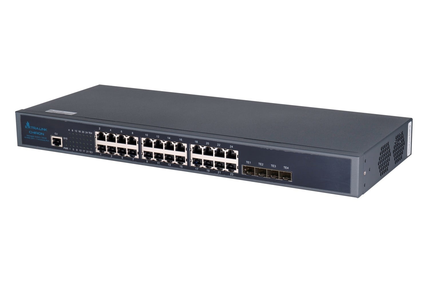 EXTRALINK Extralink Chiron | Switch | 24x RJ45 1000Mb/s, 4x SFP+, L3 - RETI | TecnoCARE.net Sabaudia, Latina, Terracina, San Felice Circeo e Pontinia