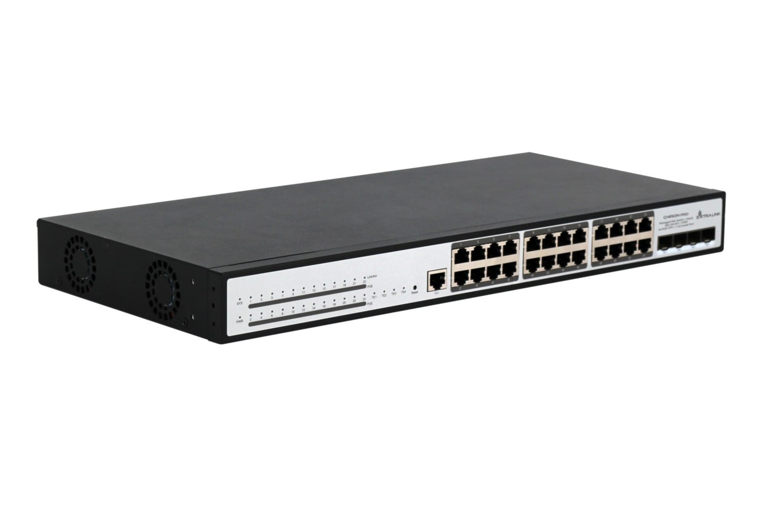EXTRALINK Extralink Chiron Pro | Switch PoE | 24x RJ45 1000Mb/s PoE, 4x SFP+, L3, 370W - RETI | TecnoCARE.net Sabaudia, Latina, Terracina, San Felice Circeo e Pontinia