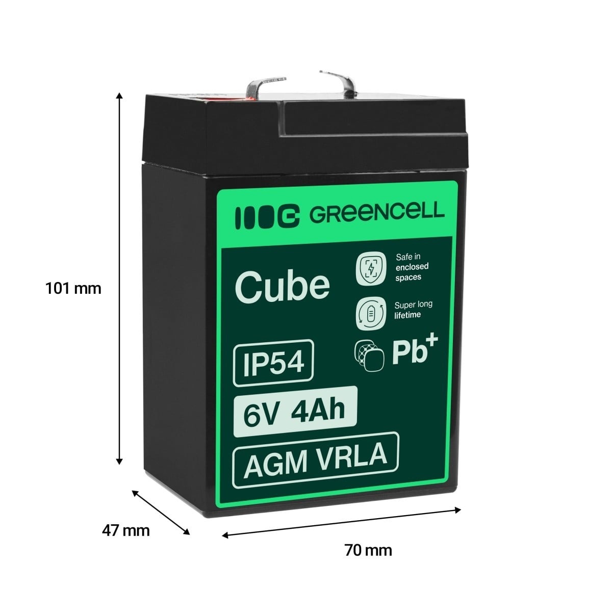 GREEN CELL Green Cell AGM15 batteria UPS Acido piombo (VRLA) 6 V 4 Ah - BATTERIE E ALIMENTATORI | TecnoCARE.net Sabaudia, Latina, Terracina, San Felice Circeo e Pontinia