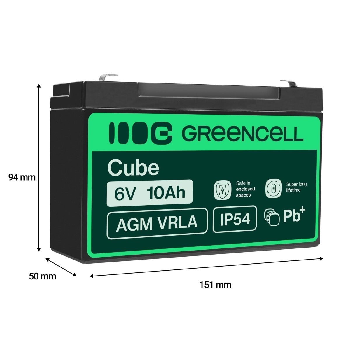GREEN CELL Green Cell AGM16 batteria UPS Acido piombo (VRLA) 6 V 10 Ah - BATTERIE E ALIMENTATORI | TecnoCARE.net Sabaudia, Latina, Terracina, San Felice Circeo e Pontinia