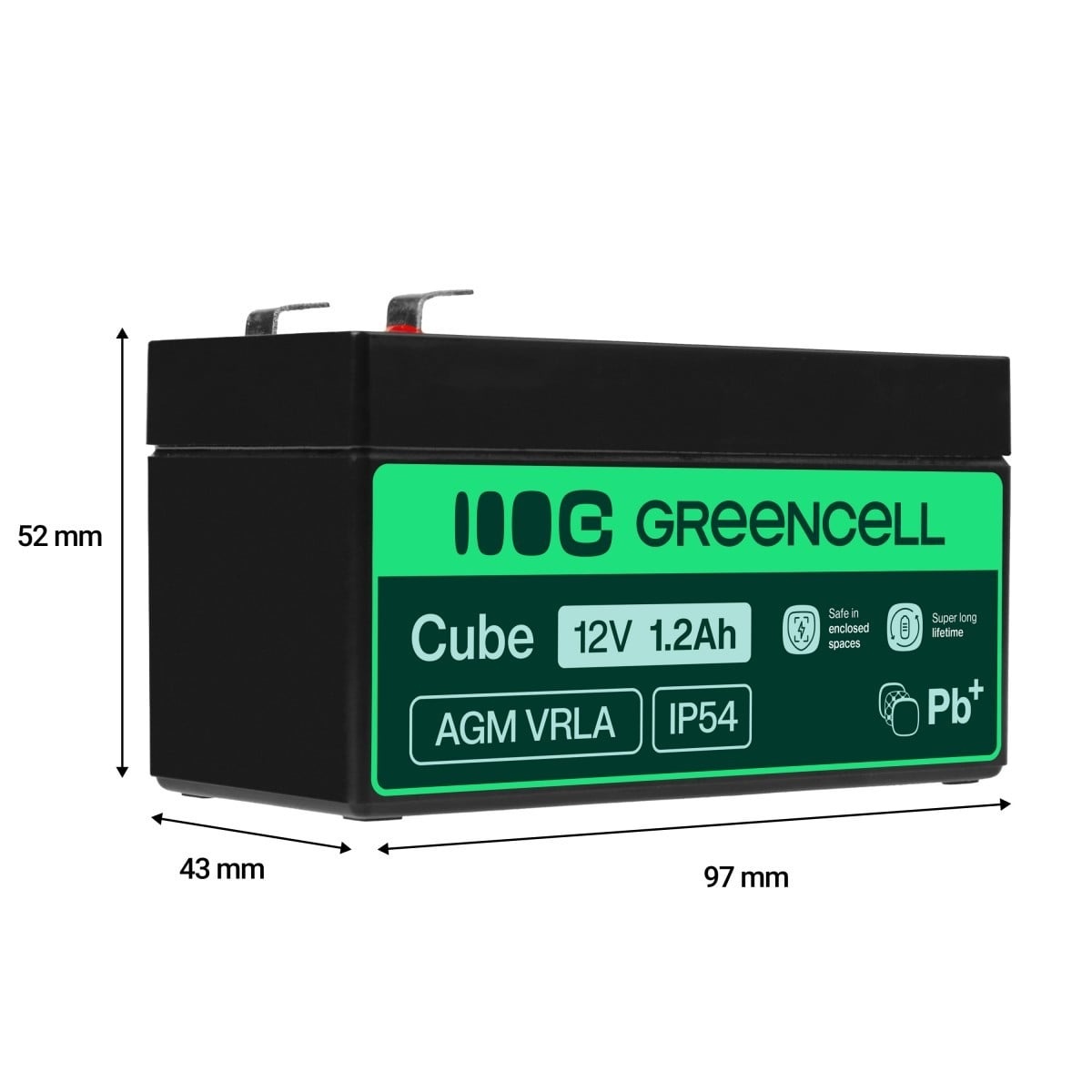 GREEN CELL Green Cell AGM17 batteria UPS Acido piombo (VRLA) 12 V 1,2 Ah - BATTERIE E ALIMENTATORI | TecnoCARE.net Sabaudia, Latina, Terracina, San Felice Circeo e Pontinia