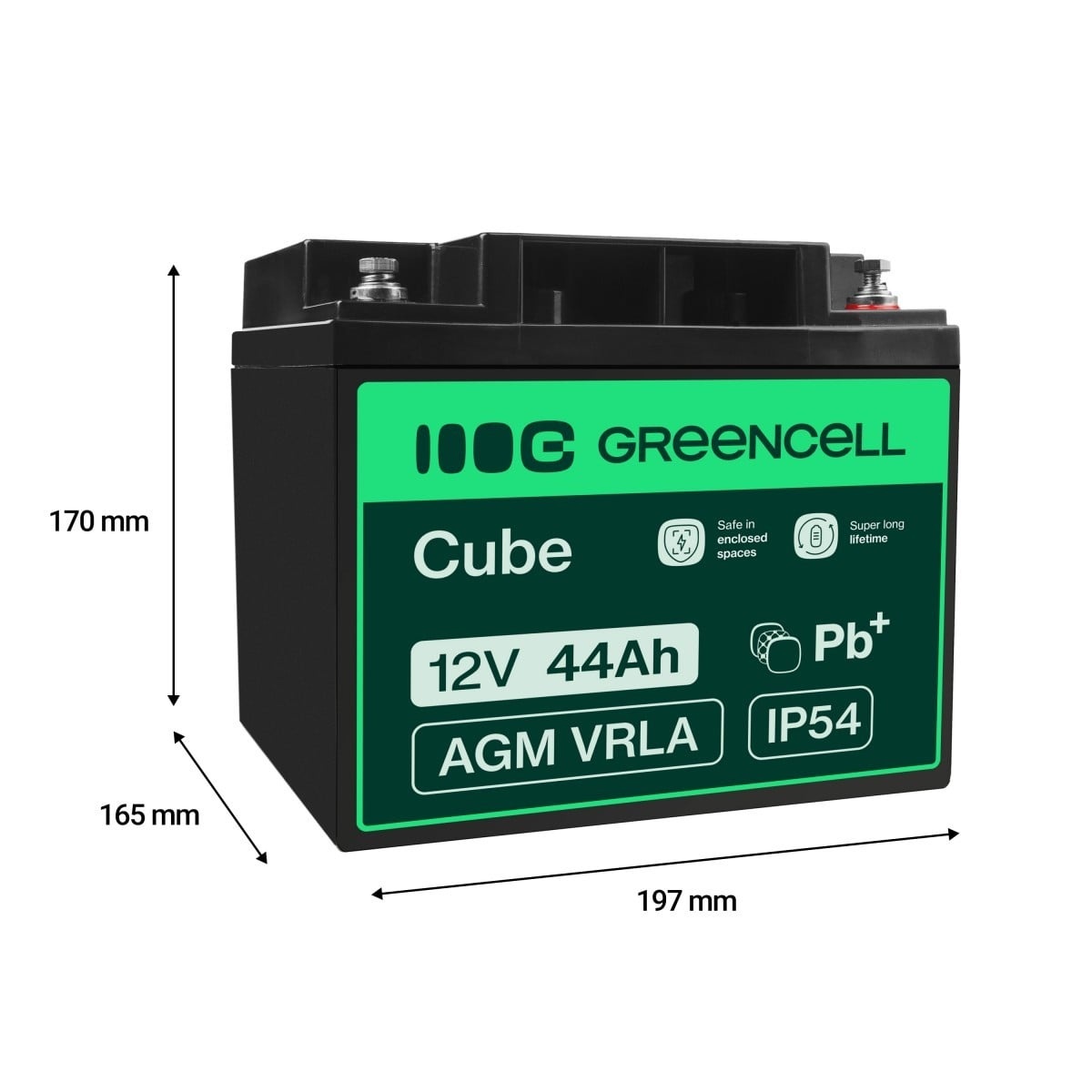 GREEN CELL Green Cell AGM23 batteria UPS Acido piombo (VRLA) 12 V 44 Ah - BATTERIE E ALIMENTATORI | TecnoCARE.net Sabaudia, Latina, Terracina, San Felice Circeo e Pontinia