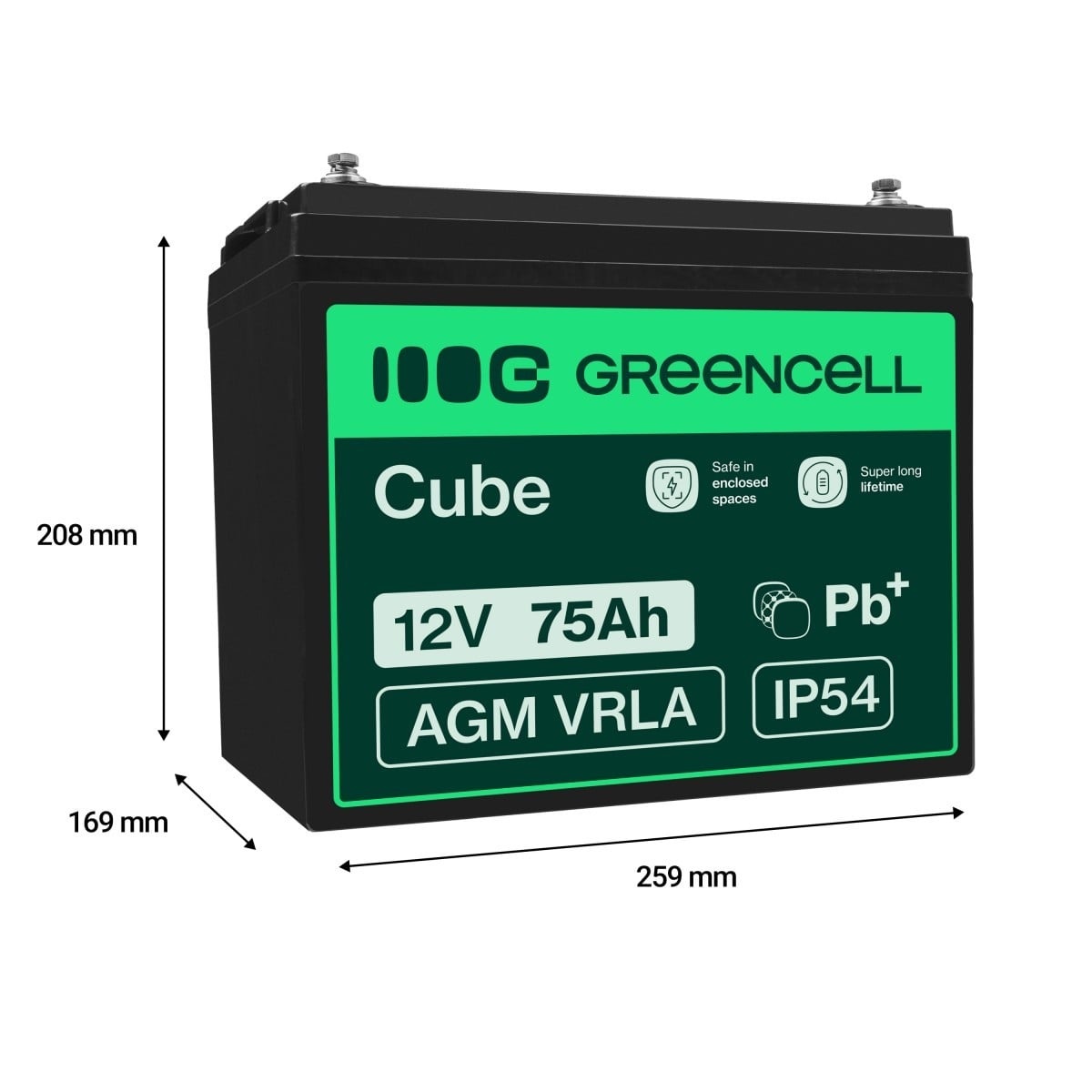 GREEN CELL Green Cell AGM25 batteria UPS Acido piombo (VRLA) 12 V 75 Ah - BATTERIE E ALIMENTATORI | TecnoCARE.net Sabaudia, Latina, Terracina, San Felice Circeo e Pontinia