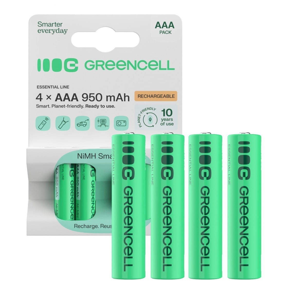 GREEN CELL Green Cell GR03 batteria per uso domestico Batteria ricaricabile Mini Stilo AAA Nichel-Metallo Idruro (NiMH) - BATTERIE E ALIMENTATORI | TecnoCARE.net Sabaudia, Latina, Terracina, San Felice Circeo e Pontinia