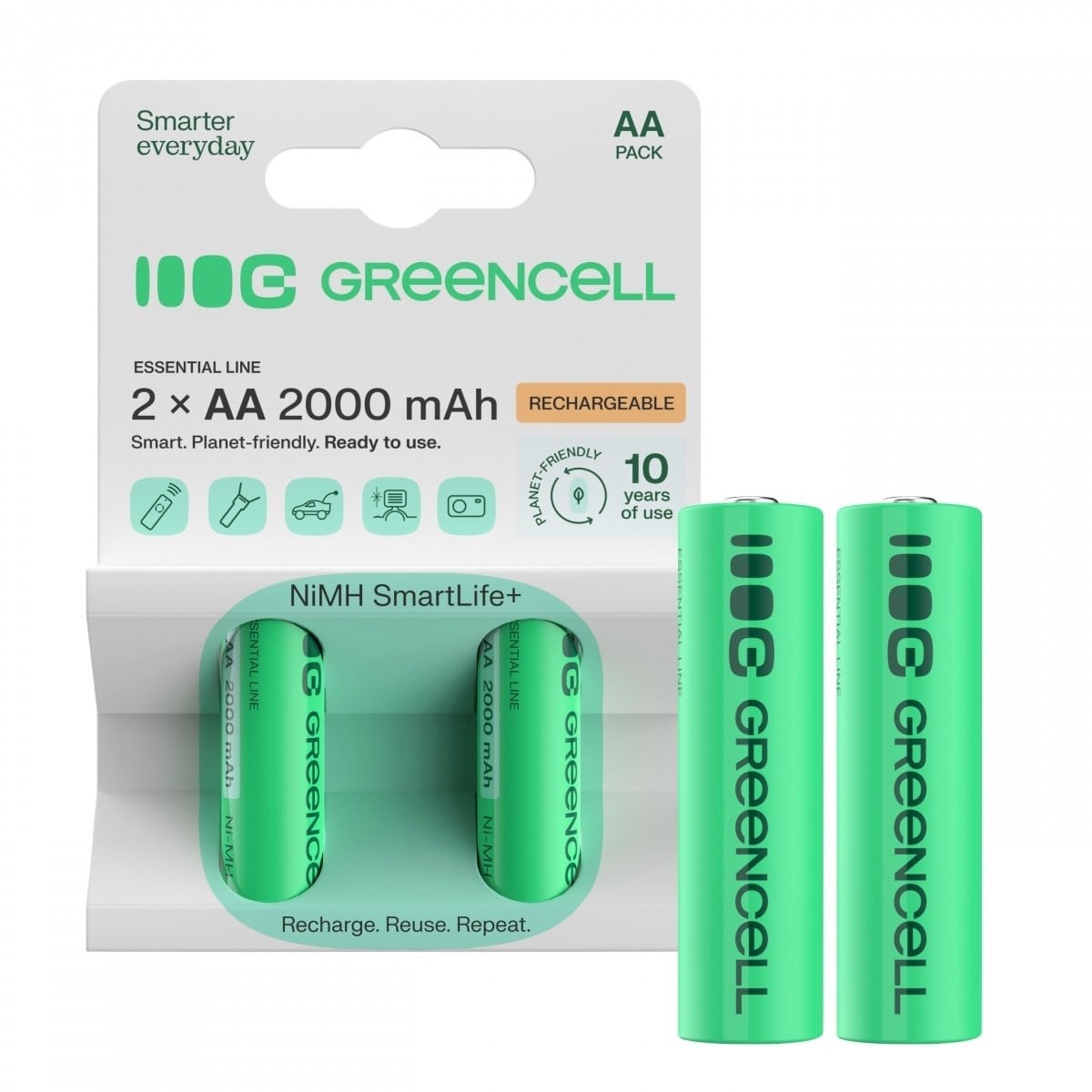 GREEN CELL Green Cell GR06 batteria per uso domestico Batteria ricaricabile Stilo AA Nichel-Metallo Idruro (NiMH) - BATTERIE E ALIMENTATORI | TecnoCARE.net Sabaudia, Latina, Terracina, San Felice Circeo e Pontinia