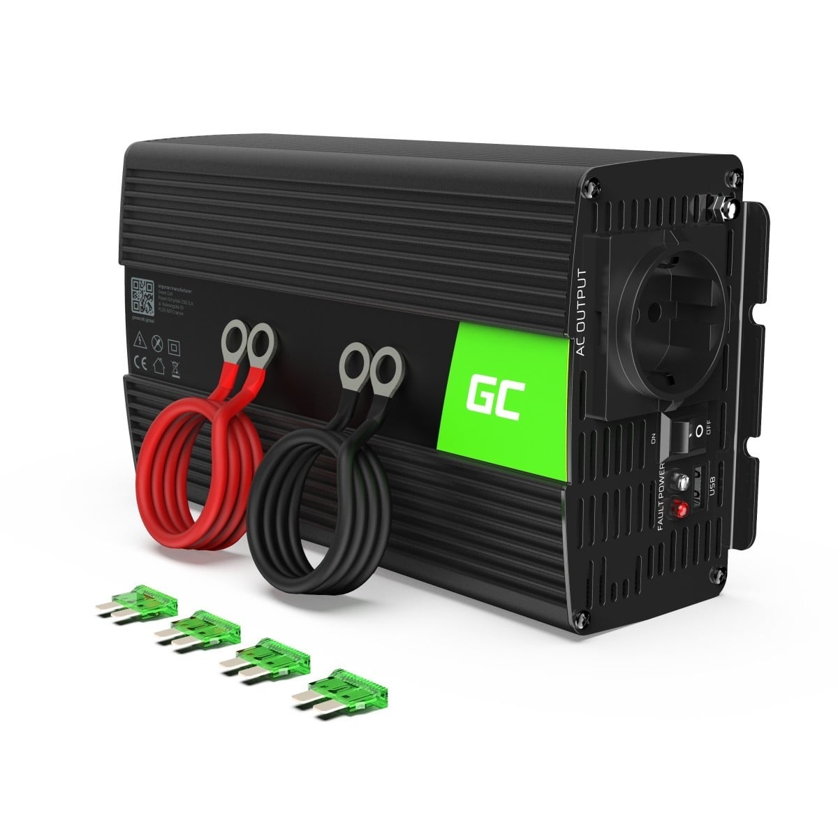 GREEN CELL Green Cell INV18 adattatore e invertitore Auto 1000 W Nero - BATTERIE E ALIMENTATORI | TecnoCARE.net Sabaudia, Latina, Terracina, San Felice Circeo e Pontinia