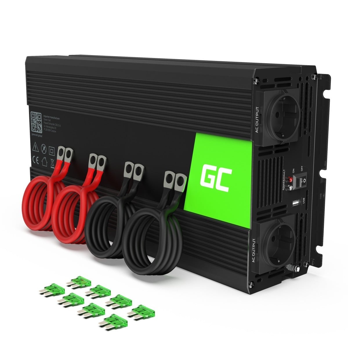 GREEN CELL Green Cell Inverter 24V to 230V Pure sine 3000W - BATTERIE E ALIMENTATORI | TecnoCARE.net Sabaudia, Latina, Terracina, San Felice Circeo e Pontinia