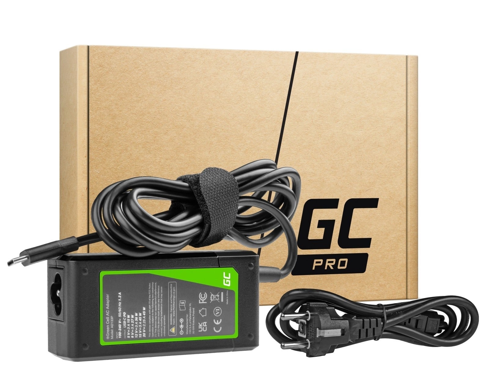 GREEN CELL Green Cell AD133P Alimentatore USB-C 45W per laptop, tablet, telefoni - BATTERIE E ALIMENTATORI | TecnoCARE.net Sabaudia, Latina, Terracina, San Felice Circeo e Pontinia