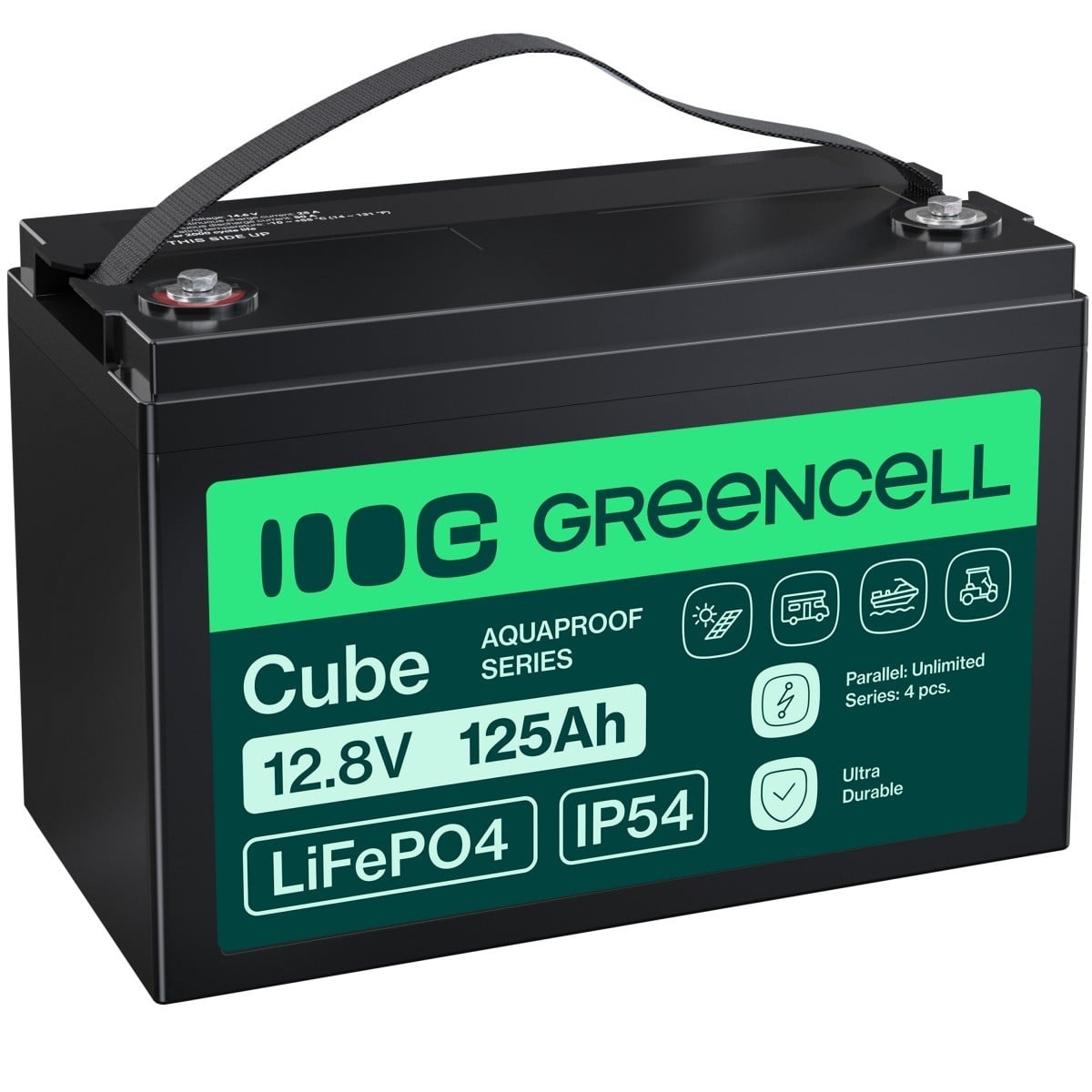 GREEN CELL Green Cell LFPGC12V125AH CUBE LiFePO4 125Ah 12.8V 1600Wh Batteria Litio-Ferro-Fosfato per Camper, Solare, Off-Grid, Barca - BATTERIE E ALIMENTATORI | TecnoCARE.net Sabaudia, Latina, Terracina, San Felice Circeo e Pontinia