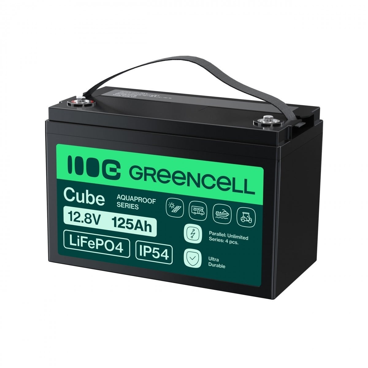 GREEN CELL Green Cell LFPGC12V125AH CUBE LiFePO4 125Ah 12.8V 1600Wh Batteria Litio-Ferro-Fosfato per Camper, Solare, Off-Grid, Barca - BATTERIE E ALIMENTATORI | TecnoCARE.net Sabaudia, Latina, Terracina, San Felice Circeo e Pontinia