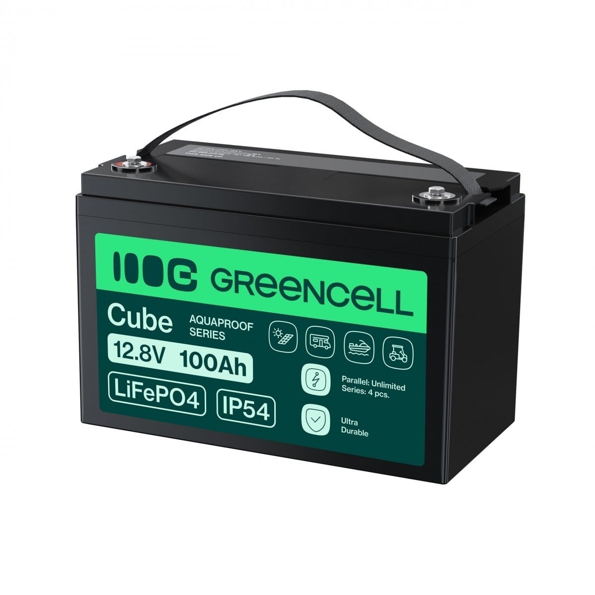 GREEN CELL Green Cell LFPGC12V100AH CUBE Batteria LiFePO4 100Ah 12.8V 1280Wh Litio-Ferro-Fosfato per Fotovoltaico, Roulotte da campeggio, Barche - BATTERIE E ALIMENTATORI | TecnoCARE.net Sabaudia, Latina, Terracina, San Felice Circeo e Pontinia