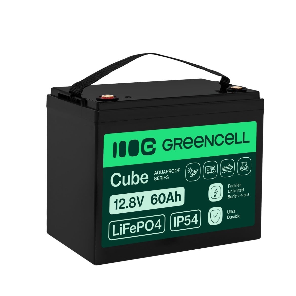 GREEN CELL Green Cell LFPGC12V60AH CUBE Batteria LiFePO4 60Ah 12.8V 768Wh Litio-Ferro-Fosfato per Motori elettrici, Camper, Sollevatori - BATTERIE E ALIMENTATORI | TecnoCARE.net Sabaudia, Latina, Terracina, San Felice Circeo e Pontinia