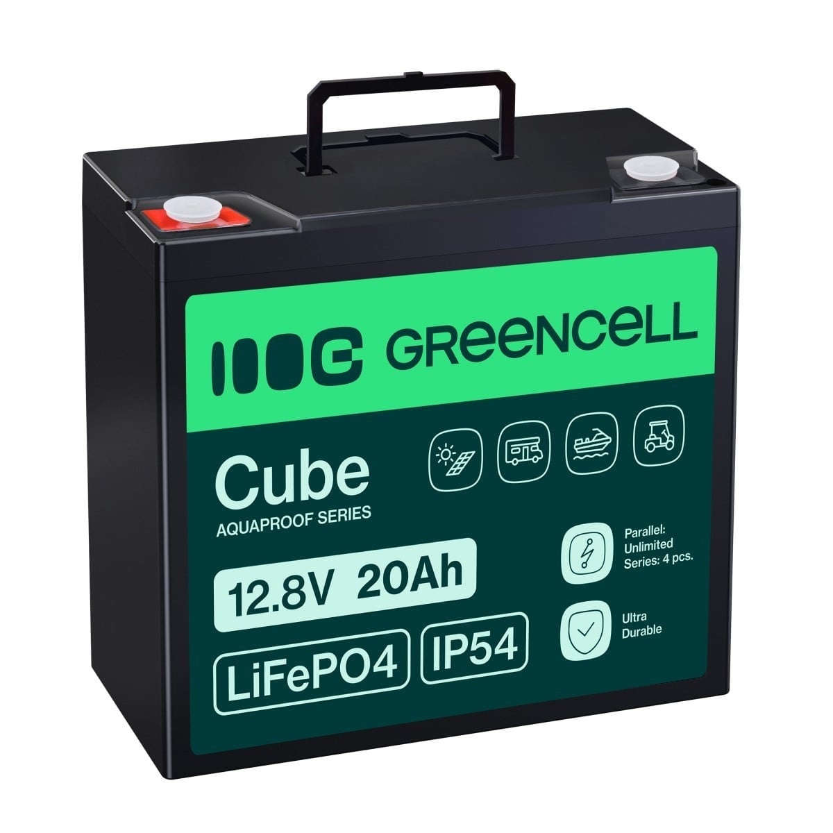 GREEN CELL Green Cell LFPGC12V20AH CUBE Batteria LiFePO4 20Ah 12.8V 256Wh Litio-Ferro-Fosfato per Trattorino, Tagliaerba, Veicoli elettrici - BATTERIE E ALIMENTATORI | TecnoCARE.net Sabaudia, Latina, Terracina, San Felice Circeo e Pontinia