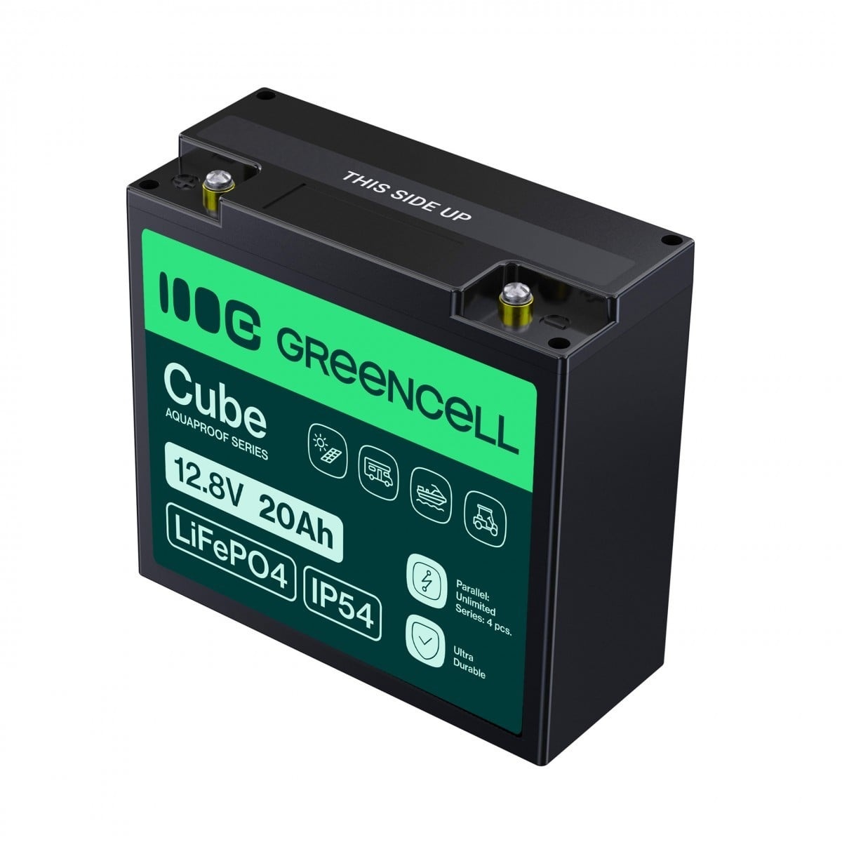GREEN CELL Green Cell LFPGC12V20AH CUBE Batteria LiFePO4 20Ah 12.8V 256Wh Litio-Ferro-Fosfato per Trattorino, Tagliaerba, Veicoli elettrici - BATTERIE E ALIMENTATORI | TecnoCARE.net Sabaudia, Latina, Terracina, San Felice Circeo e Pontinia