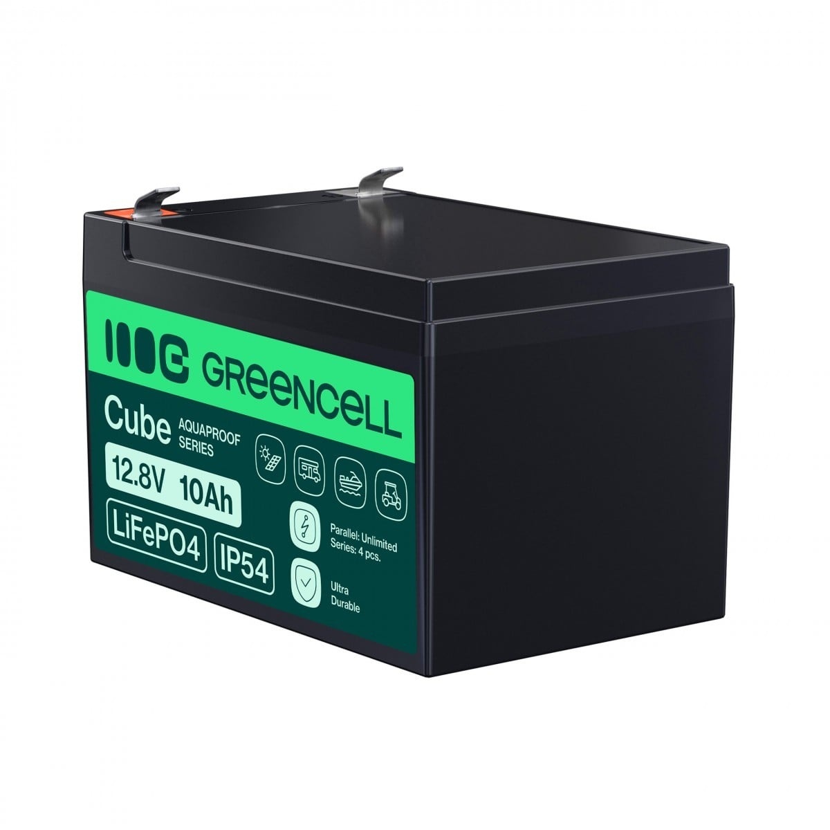 GREEN CELL Green Cell LFPGC12V10AH CUBE Batteria LiFePO4 10Ah 12.8V 128Wh Litio-Ferro-Fosfato per alimentazione di emergenza e illuminazione, centrali d'allarme - BATTERIE E ALIMENTATORI | TecnoCARE.net Sabaudia, Latina, Terracina, San Felice Circeo e Pontinia
