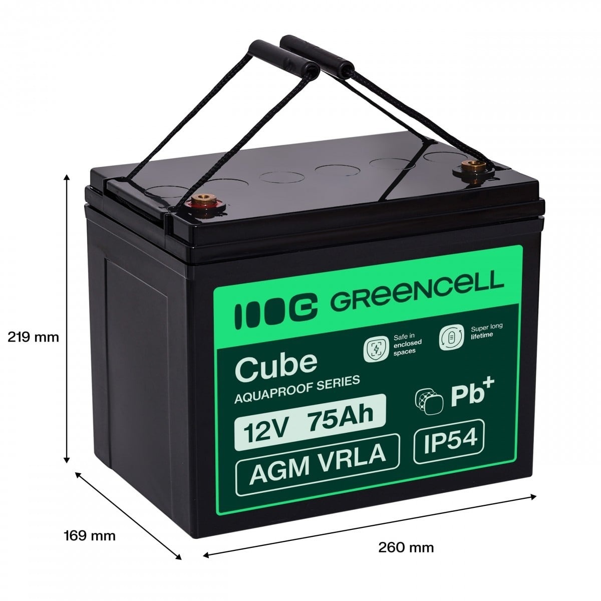 GREEN CELL Green Cell Cube AGM VRLA IP54 12V 75Ah batteria senza manutenzione per camper, fotovoltaico, pannelli solari e barche - BATTERIE E ALIMENTATORI | TecnoCARE.net Sabaudia, Latina, Terracina, San Felice Circeo e Pontinia