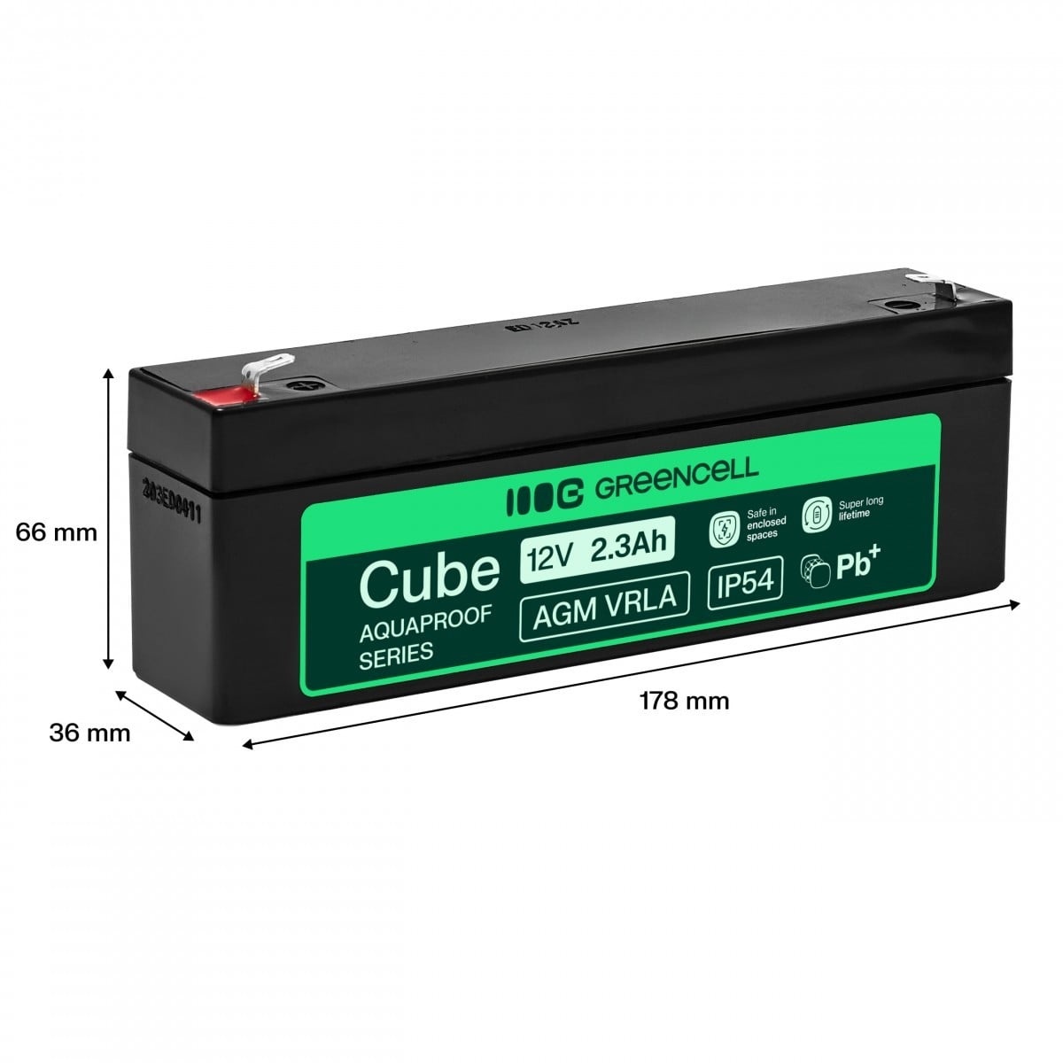 GREEN CELL Green Cell AGM VRLA 12V 2.5Ah batteria senza manutenzione per registratori di cassa, giocattoli (178x36x66mm) - BATTERIE E ALIMENTATORI | TecnoCARE.net Sabaudia, Latina, Terracina, San Felice Circeo e Pontinia