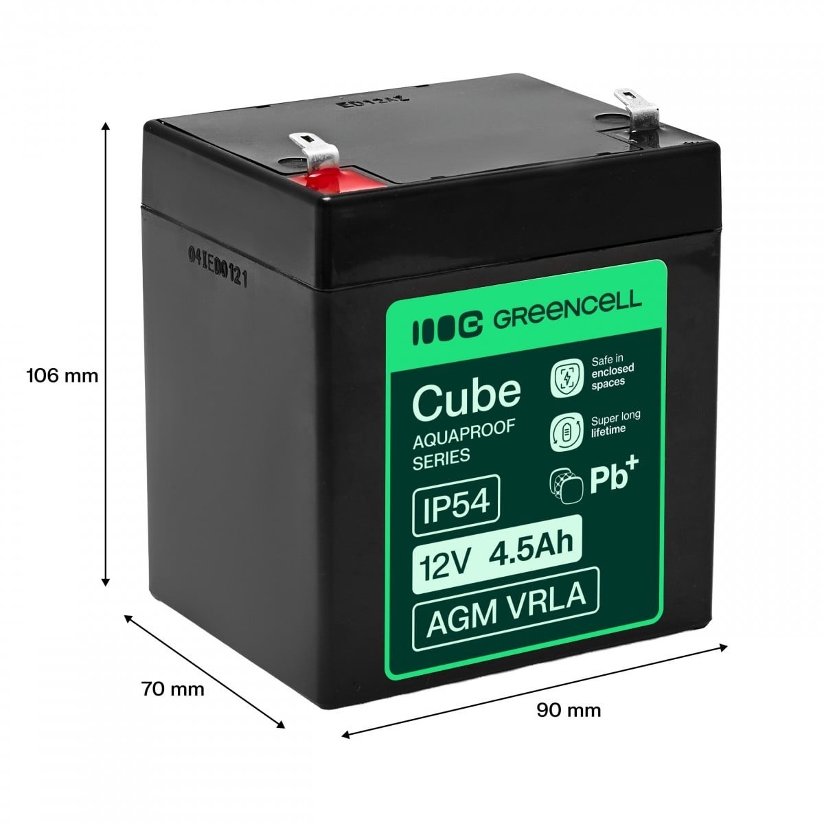 GREEN CELL Green Cell AGM VRLA 12V 4.5Ah batteria senza manutenzione per registratori di cassa, giocattoli, fotocamere (90x70x106mm) - BATTERIE E ALIMENTATORI | TecnoCARE.net Sabaudia, Latina, Terracina, San Felice Circeo e Pontinia