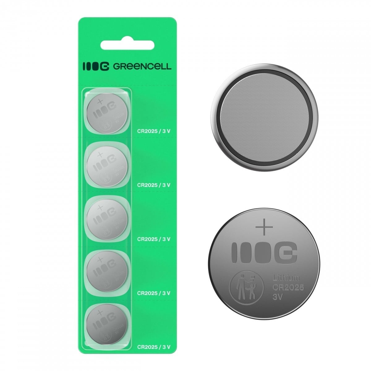 GREEN CELL Green Cell X5CR2025 5x Batteria a bottone al litio CR2025 CR 2025 3V 160mAh - BATTERIE E ALIMENTATORI | TecnoCARE.net Sabaudia, Latina, Terracina, San Felice Circeo e Pontinia