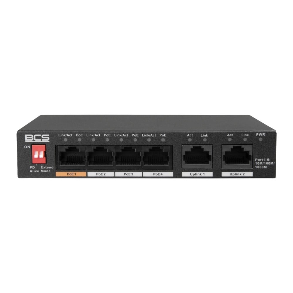 BCS BCS BCS-L-SP04G02G(2) Switch PoE a 4 porte exPoE 60W 1Gbps con modalità Standard/Extend - RETI | TecnoCARE.net Sabaudia, Latina, Terracina, San Felice Circeo e Pontinia