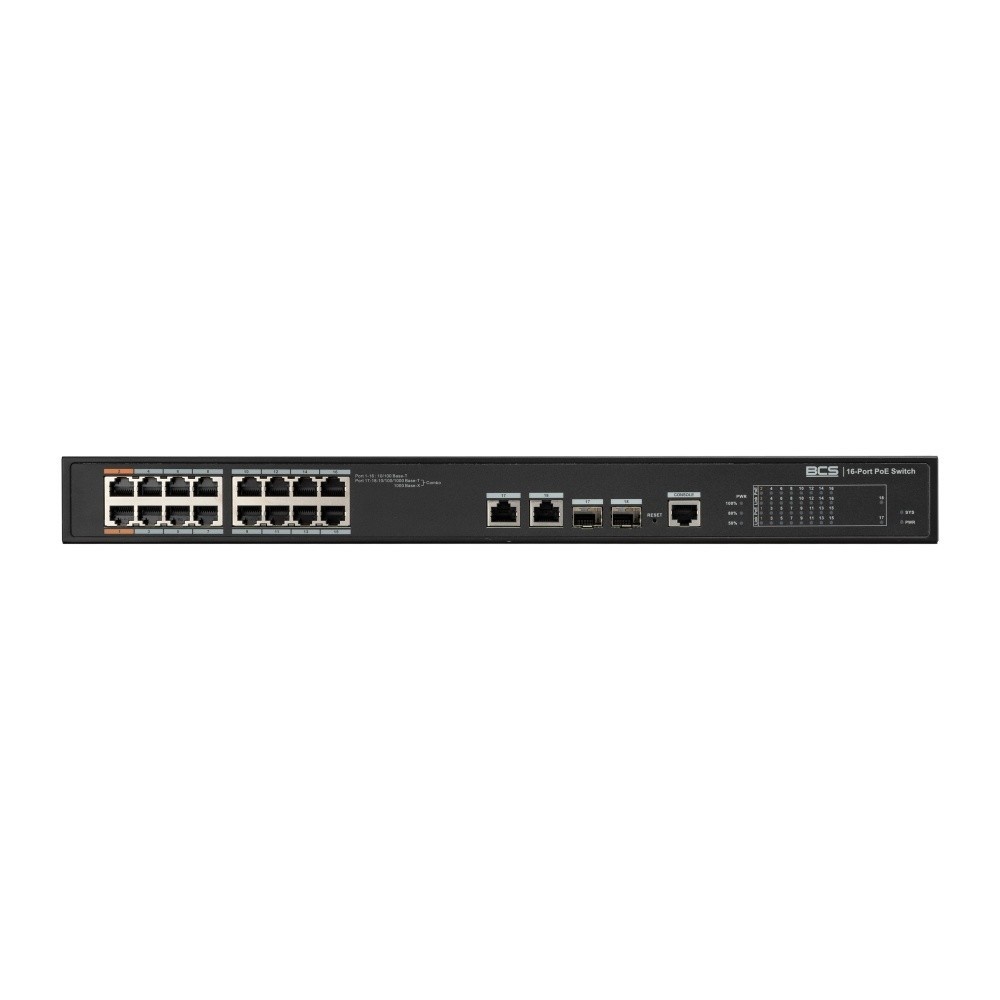 BCS BCS BCS-L-SP1602G-2SFP-M(2) Switch PoE Gestito 16 Porte con Tecnologia exPoE 240W - RETI | TecnoCARE.net Sabaudia, Latina, Terracina, San Felice Circeo e Pontinia