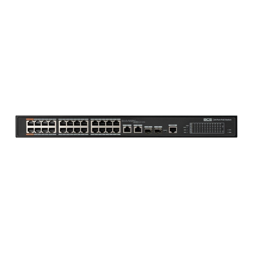 BCS BCS BCS-L-SP2402G-2SFP-M(2) Switch PoE Gestito 24 Porte 360W 100Mbps/1Gbps - RETI | TecnoCARE.net Sabaudia, Latina, Terracina, San Felice Circeo e Pontinia