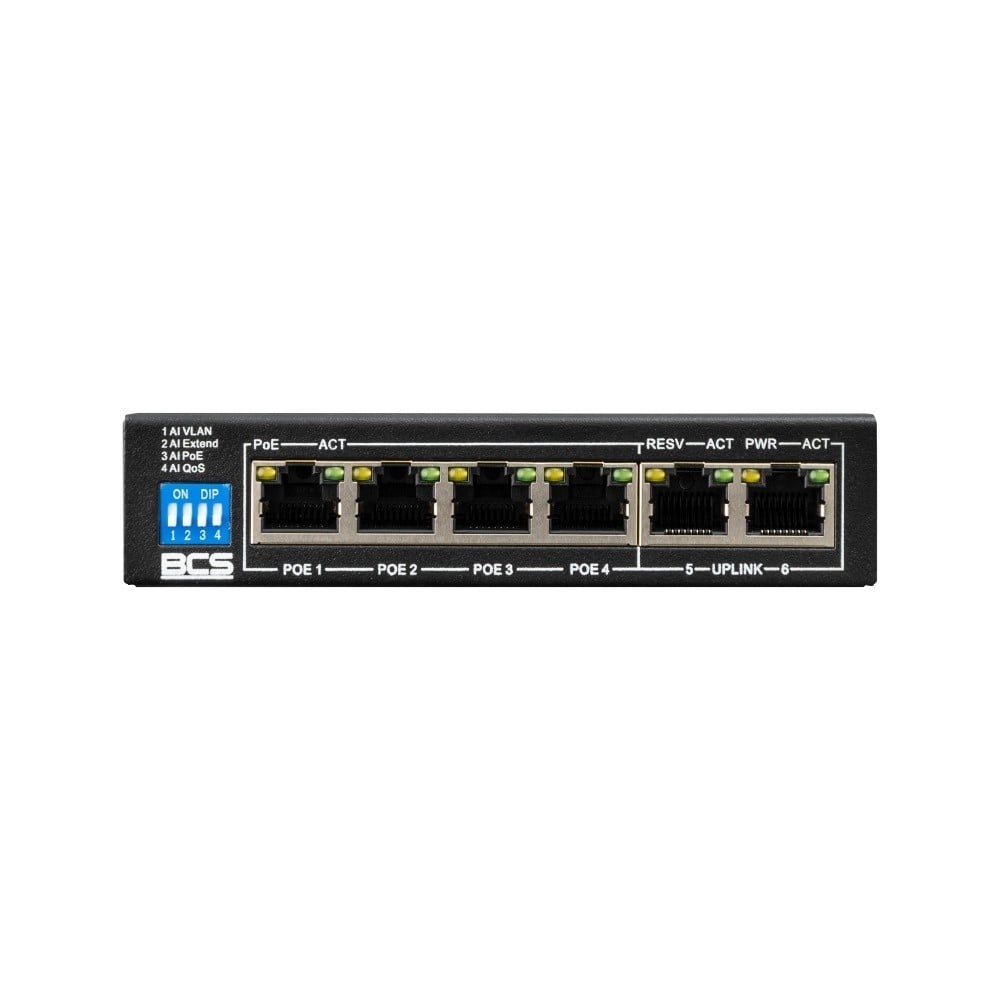 BCS BCS BCS-B-SP0402 Switch PoE a 4 porte con tecnologia exPoE 60W - RETI | TecnoCARE.net Sabaudia, Latina, Terracina, San Felice Circeo e Pontinia