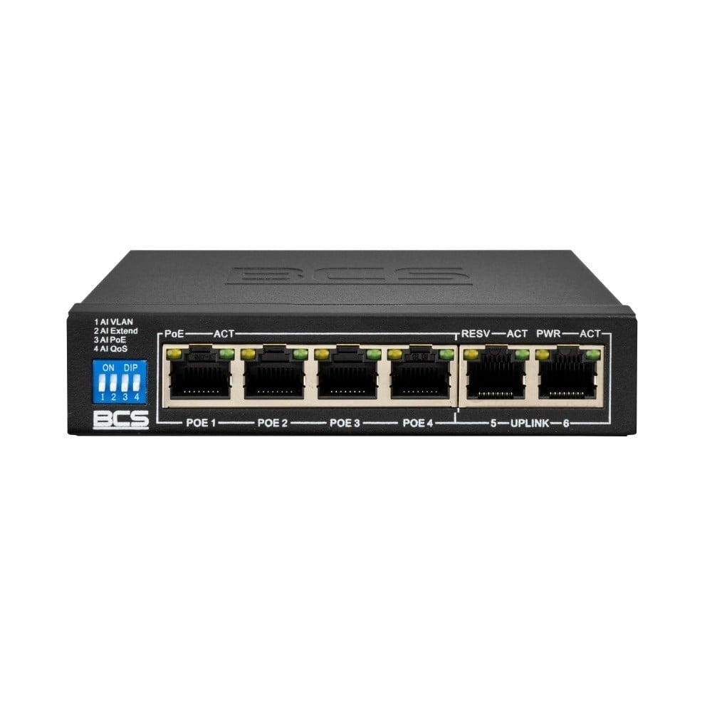 BCS BCS BCS-B-SP0402 Switch PoE a 4 porte con tecnologia exPoE 60W - RETI | TecnoCARE.net Sabaudia, Latina, Terracina, San Felice Circeo e Pontinia