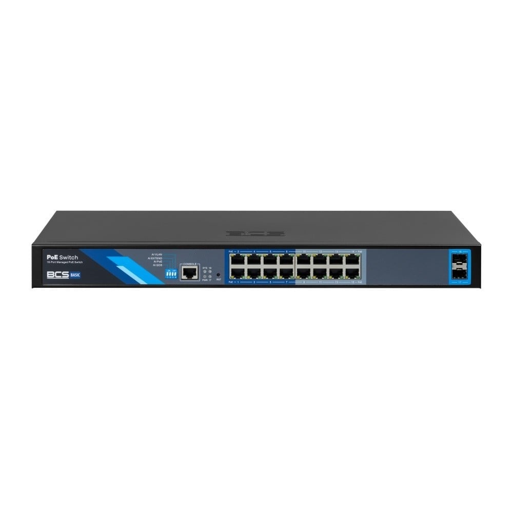 BCS BCS BCS-B-SP16G-2SFP-M Switch PoE Gestito 16 Porte 1Gbps con Uplink SFP 150W - RETI | TecnoCARE.net Sabaudia, Latina, Terracina, San Felice Circeo e Pontinia