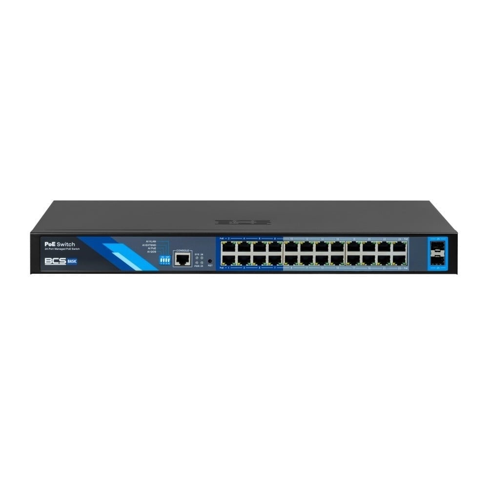 BCS BCS BCS-B-SP24G-2SFP-M Switch PoE Gestito 24 Porte 1Gbps con Tecnologia exPoE - RETI | TecnoCARE.net Sabaudia, Latina, Terracina, San Felice Circeo e Pontinia