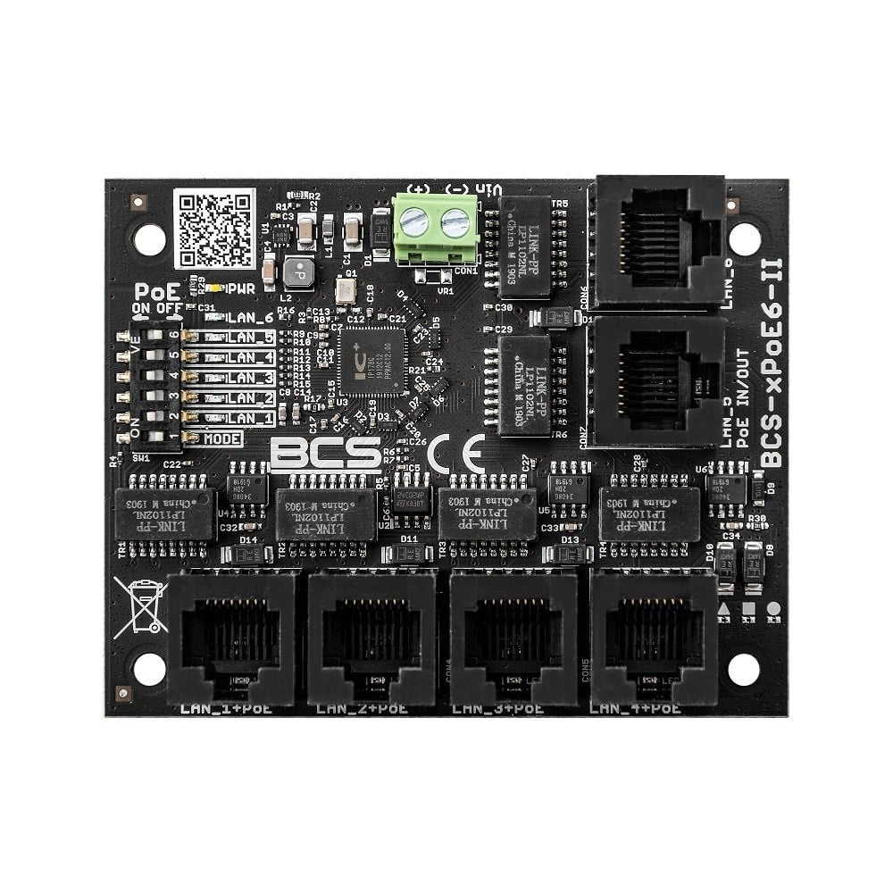 BCS BCS BCS-xPoE6-II Switch PoE Universale per CCTV IP - RETI | TecnoCARE.net Sabaudia, Latina, Terracina, San Felice Circeo e Pontinia