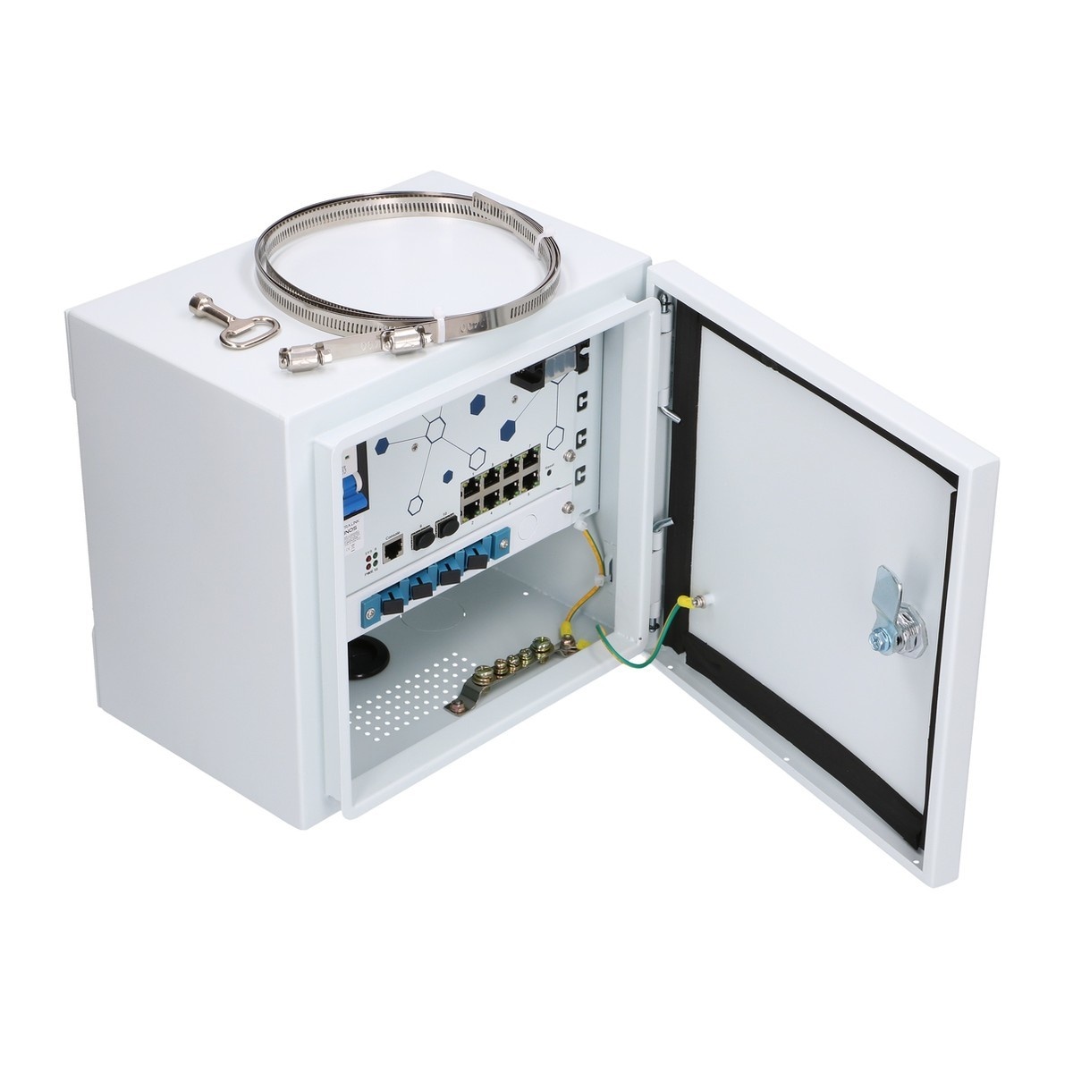 EXTRALINK Extralink Minos | Interruttore PoE esterno | 8x RJ45 1000Mbps PoE, 2x SFP, 200W, L2, raffreddamento attivo - RETI | TecnoCARE.net Sabaudia, Latina, Terracina, San Felice Circeo e Pontinia