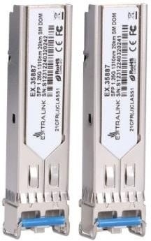 EXTRALINK Extralink SFP 1.25G 2-pack | Modulo SFP | 1,25Gbps, LC/UPC, 1310nm, 20km, mono modalità, DOM - RETI | TecnoCARE.net Sabaudia, Latina, Terracina, San Felice Circeo e Pontinia