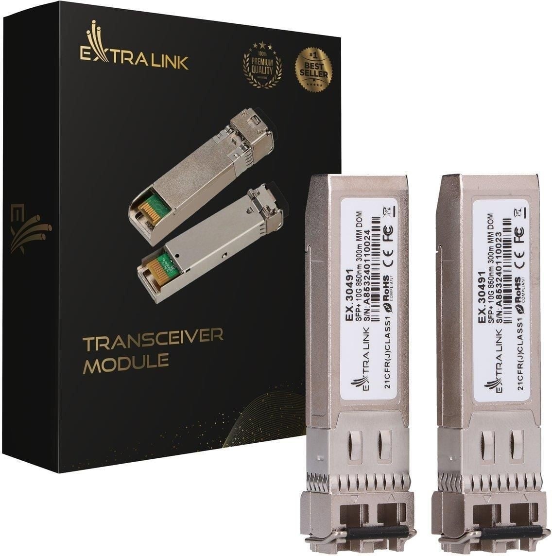 EXTRALINK Extralink SFP+ 10G 2-pack | Modulo SFP+ | 10Gbps, 850nm, 300m, multimodale - RETI | TecnoCARE.net Sabaudia, Latina, Terracina, San Felice Circeo e Pontinia