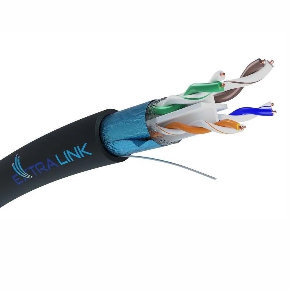 EXTRALINK Extralink CAT6 FTP (F/UTP) V2 Esterno | Cavo di rete twisted | 50M - CAVI PER COMPUTER E PERIFERICHE | TecnoCARE.net Sabaudia, Latina, Terracina, San Felice Circeo e Pontinia