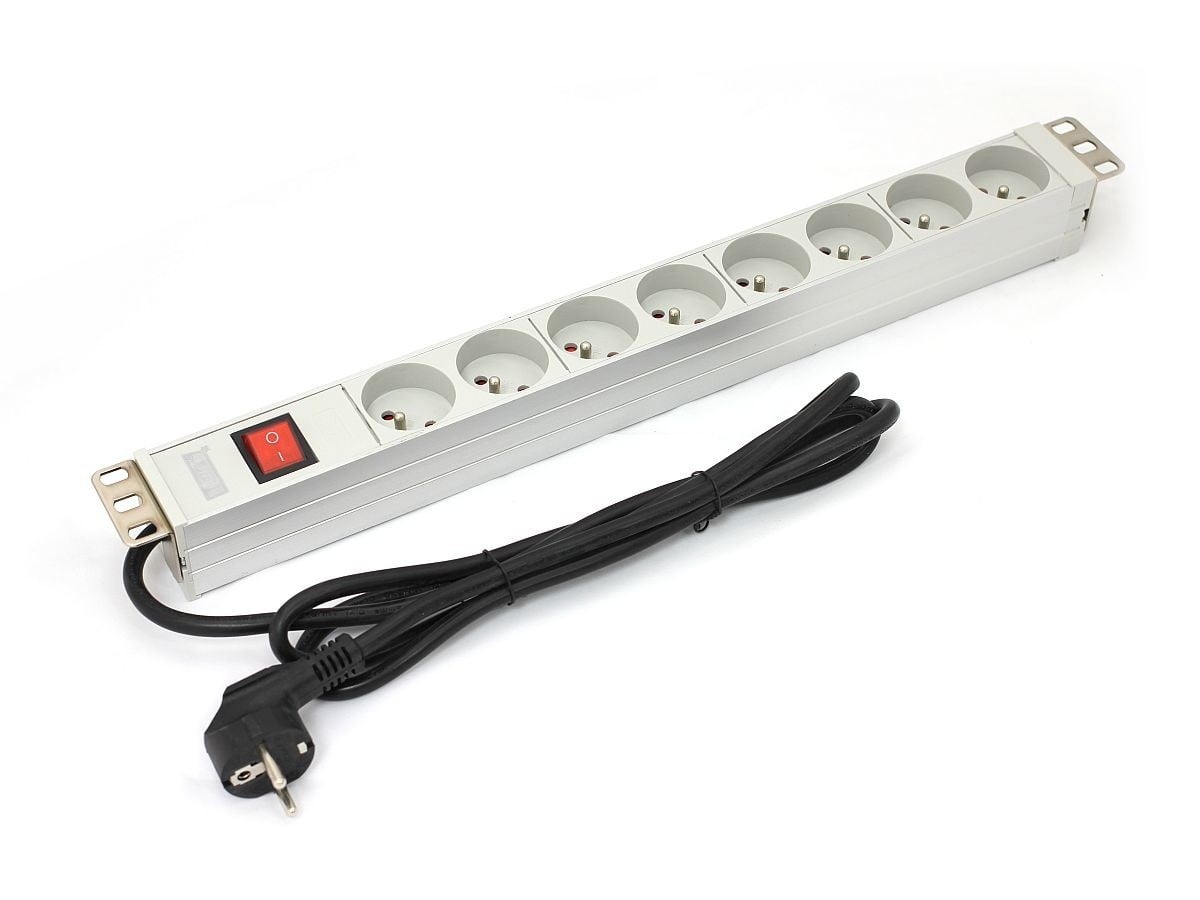 DIGITUS Digitus A-19-STRIP-2-IMP unità di distribuzione dell'energia (PDU) 8 presa(e) AC 1U Bianco - BATTERIE E ALIMENTATORI | TecnoCARE.net Sabaudia, Latina, Terracina, San Felice Circeo e Pontinia