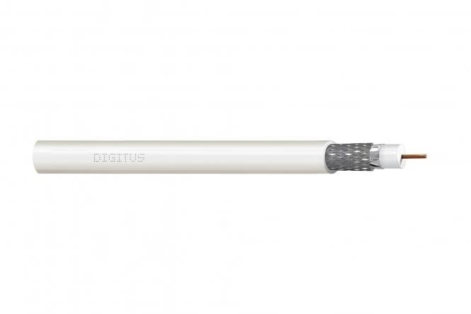 DIGITUS Coaxial cable DIGITUS RG-6, 75 Ohm, shield (2 x foil + 77% coverage braid), Eca, PVC, 305m, white, reel - CAVI PER COMPUTER E PERIFERICHE | TecnoCARE.net Sabaudia, Latina, Terracina, San Felice Circeo e Pontinia