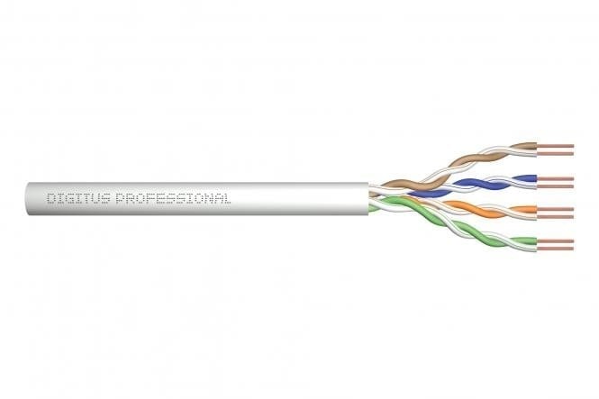 DIGITUS CAT 5e U-UTP installation cable, 100 MHz Eca (PVC), AWG 24/1, 500 m paper box, sx, grey - CAVI PER COMPUTER E PERIFERICHE | TecnoCARE.net Sabaudia, Latina, Terracina, San Felice Circeo e Pontinia