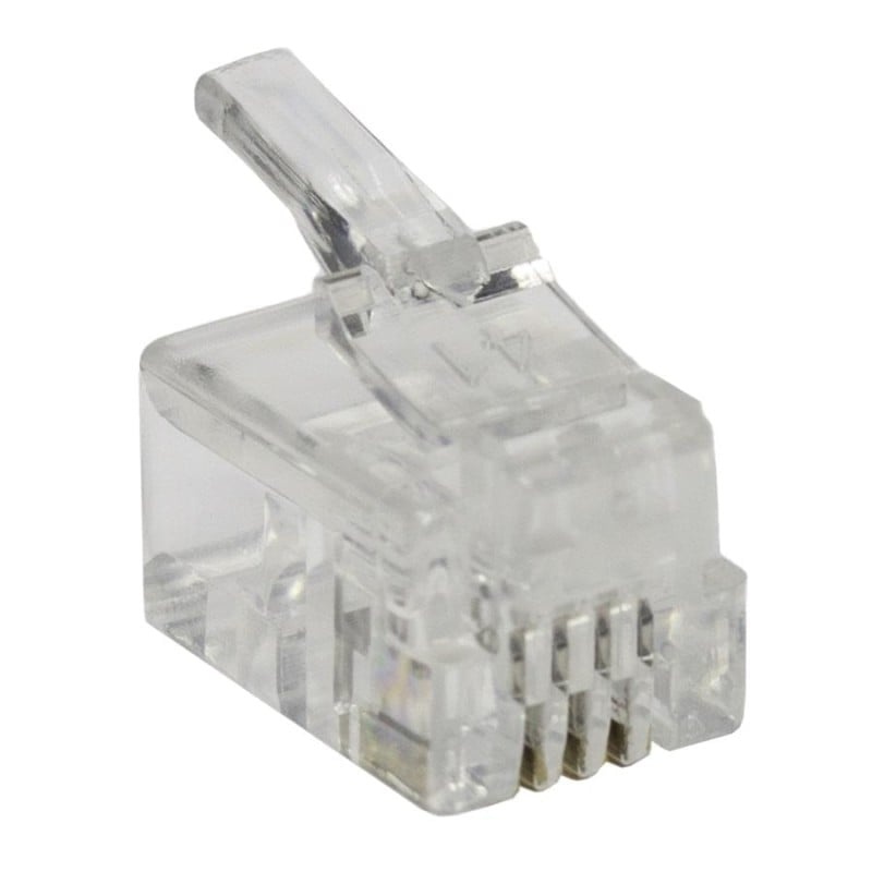 DIGITUS RJ9 Modular plug (4P4C), unshielded, stranded cable, 100 pieces - CAVI PER COMPUTER E PERIFERICHE | TecnoCARE.net Sabaudia, Latina, Terracina, San Felice Circeo e Pontinia