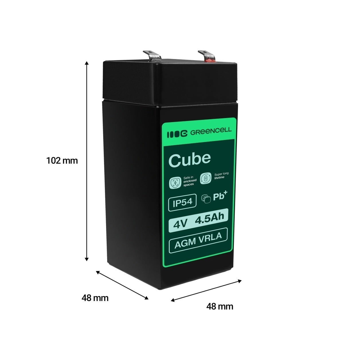 GREEN CELL Green Cell Battery AGM VRLA 4V 4.5Ah - Batteria - 4500 mAh - BATTERIE E ALIMENTATORI | TecnoCARE.net Sabaudia, Latina, Terracina, San Felice Circeo e Pontinia