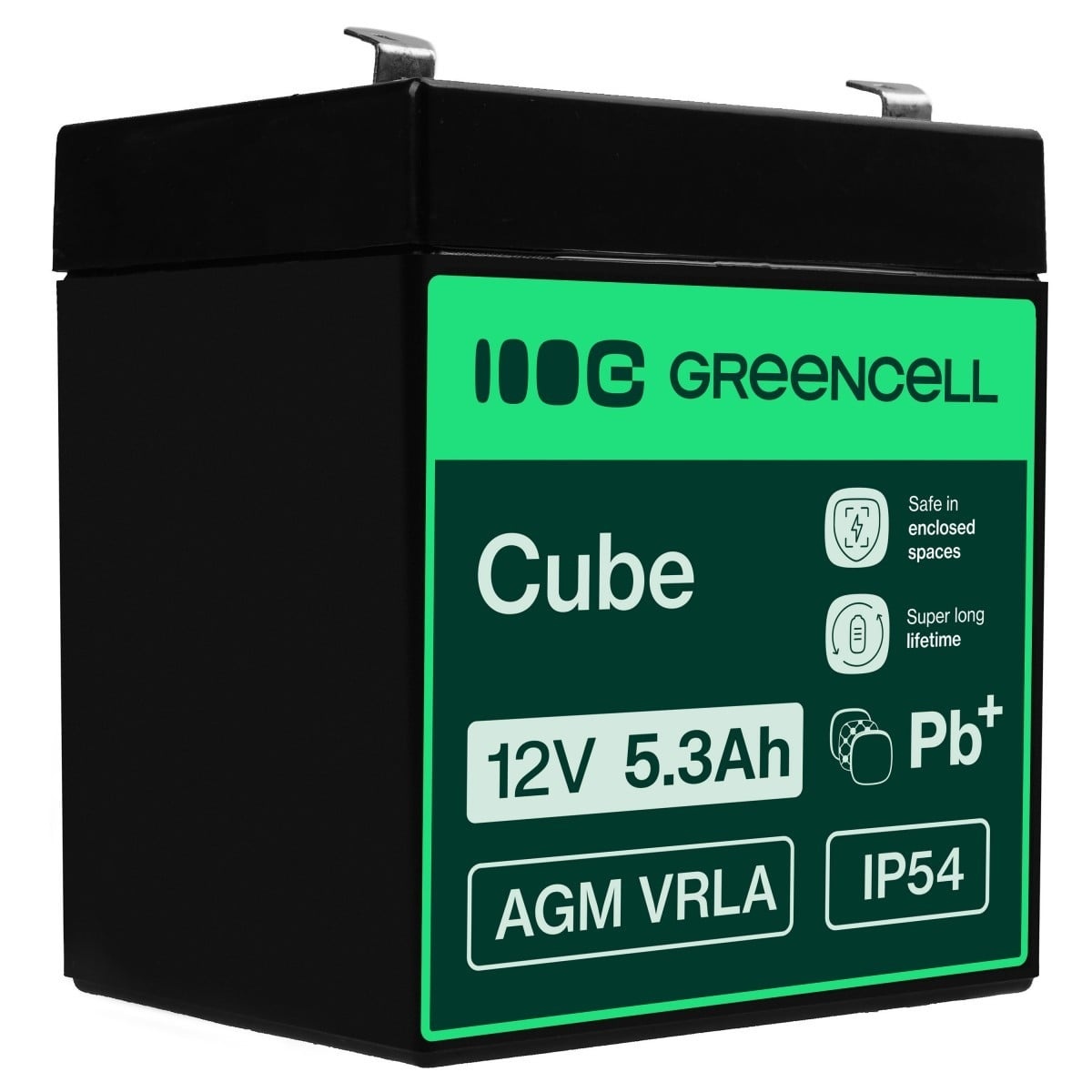 GREEN CELL Green Cell AGM Battery Lead Acid 12V 5.3Ah Maintenance Free for alarm and - Batteria - Mignon (AA) - BATTERIE E ALIMENTATORI | TecnoCARE.net Sabaudia, Latina, Terracina, San Felice Circeo e Pontinia