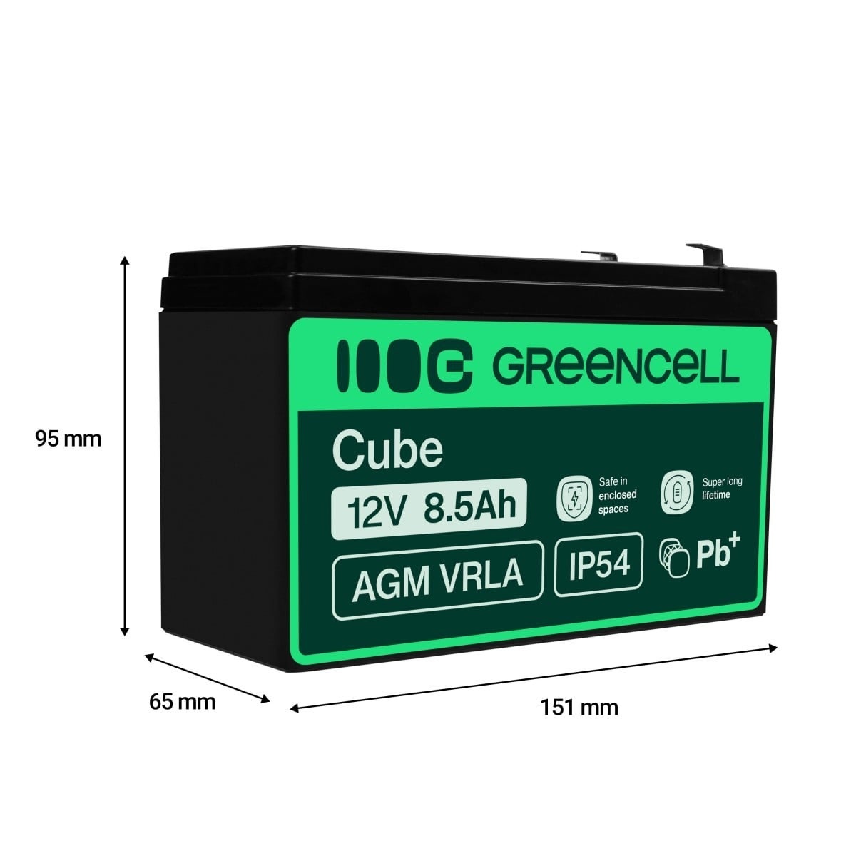 GREEN CELL Green Cell AGM Battery 12V 8.5Ah - Batteria - Mignon (AA) - BATTERIE E ALIMENTATORI | TecnoCARE.net Sabaudia, Latina, Terracina, San Felice Circeo e Pontinia