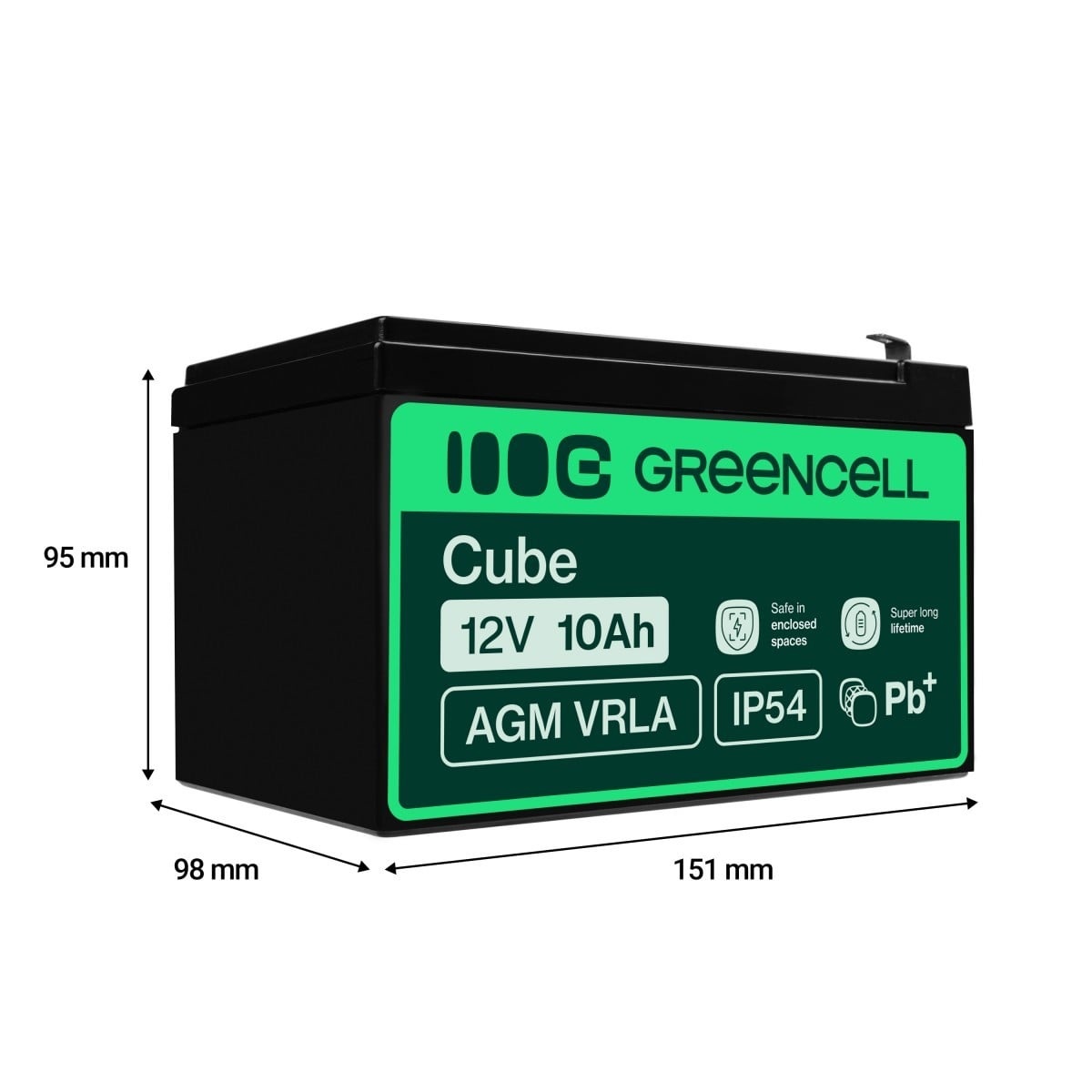GREEN CELL Green Cell AGM Battery 12V 10Ah - Batteria - Mini (AAAA) - BATTERIE E ALIMENTATORI | TecnoCARE.net Sabaudia, Latina, Terracina, San Felice Circeo e Pontinia
