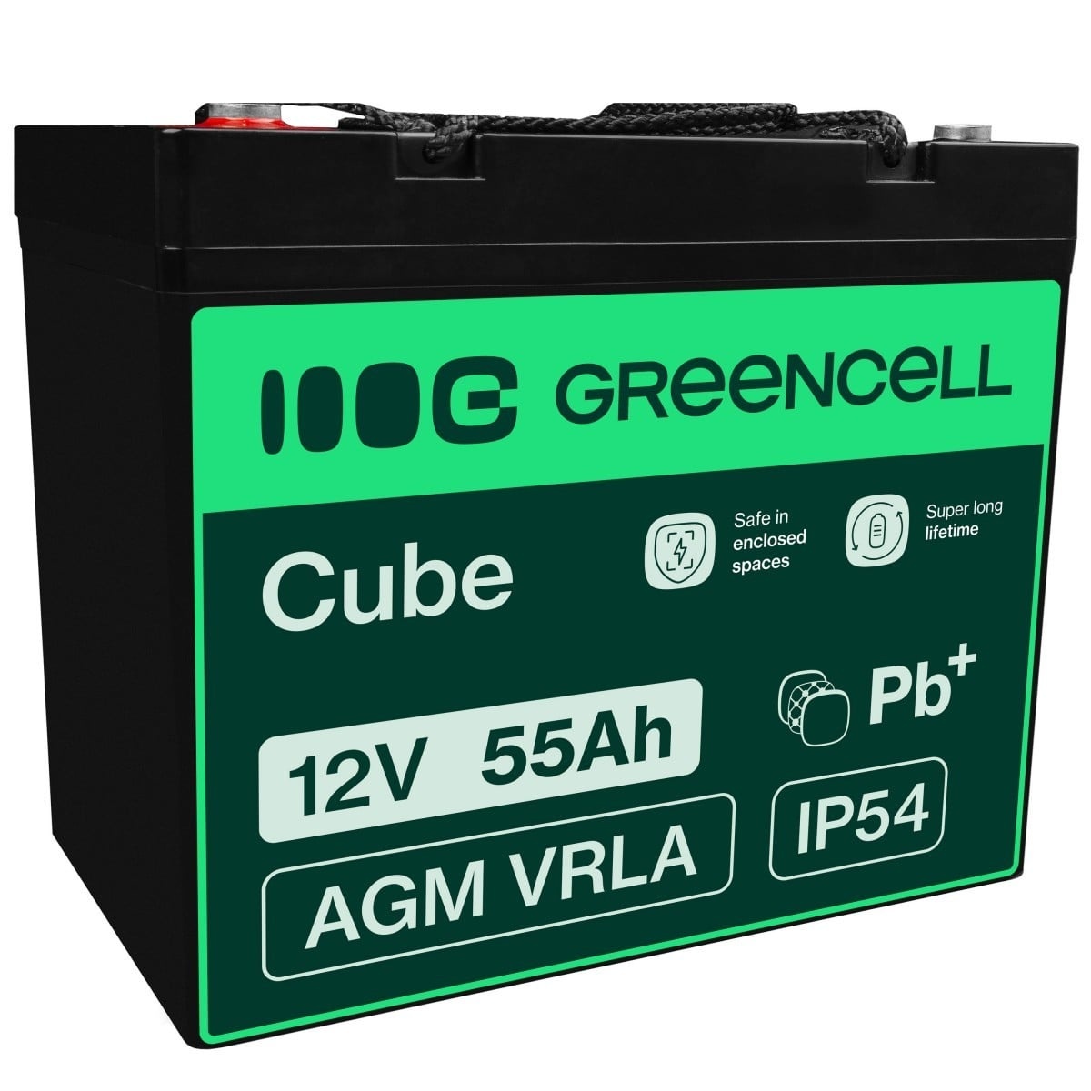 GREEN CELL Green Cell AGM Battery Lead Acid 12V 55Ah Maintenance Free for boat and - Batteria - 55000 mAh - BATTERIE E ALIMENTATORI | TecnoCARE.net Sabaudia, Latina, Terracina, San Felice Circeo e Pontinia