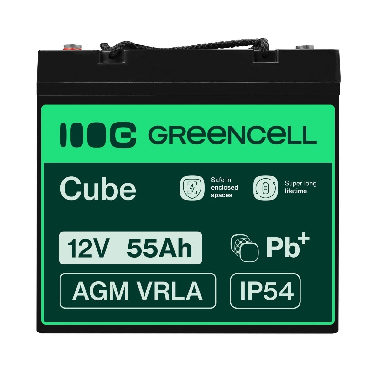 GREEN CELL Green Cell AGM Battery Lead Acid 12V 55Ah Maintenance Free for boat and - Batteria - 55000 mAh - BATTERIE E ALIMENTATORI | TecnoCARE.net Sabaudia, Latina, Terracina, San Felice Circeo e Pontinia